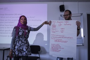 Presenting ideas at induction workshop Photograph by Sara Furlanetto